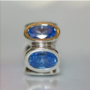 Pandora Jewelry - 790311BCZ Retired Pandora Blue Oval lights charm Pandora Jewelry - 790311BCZ Retired Pandora Blue Oval lights charm